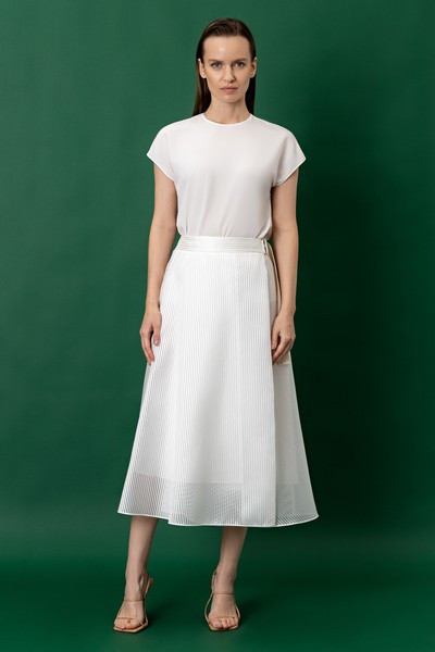 Юбка VASSA&Co, пол женский, цвет белый, фото №7
