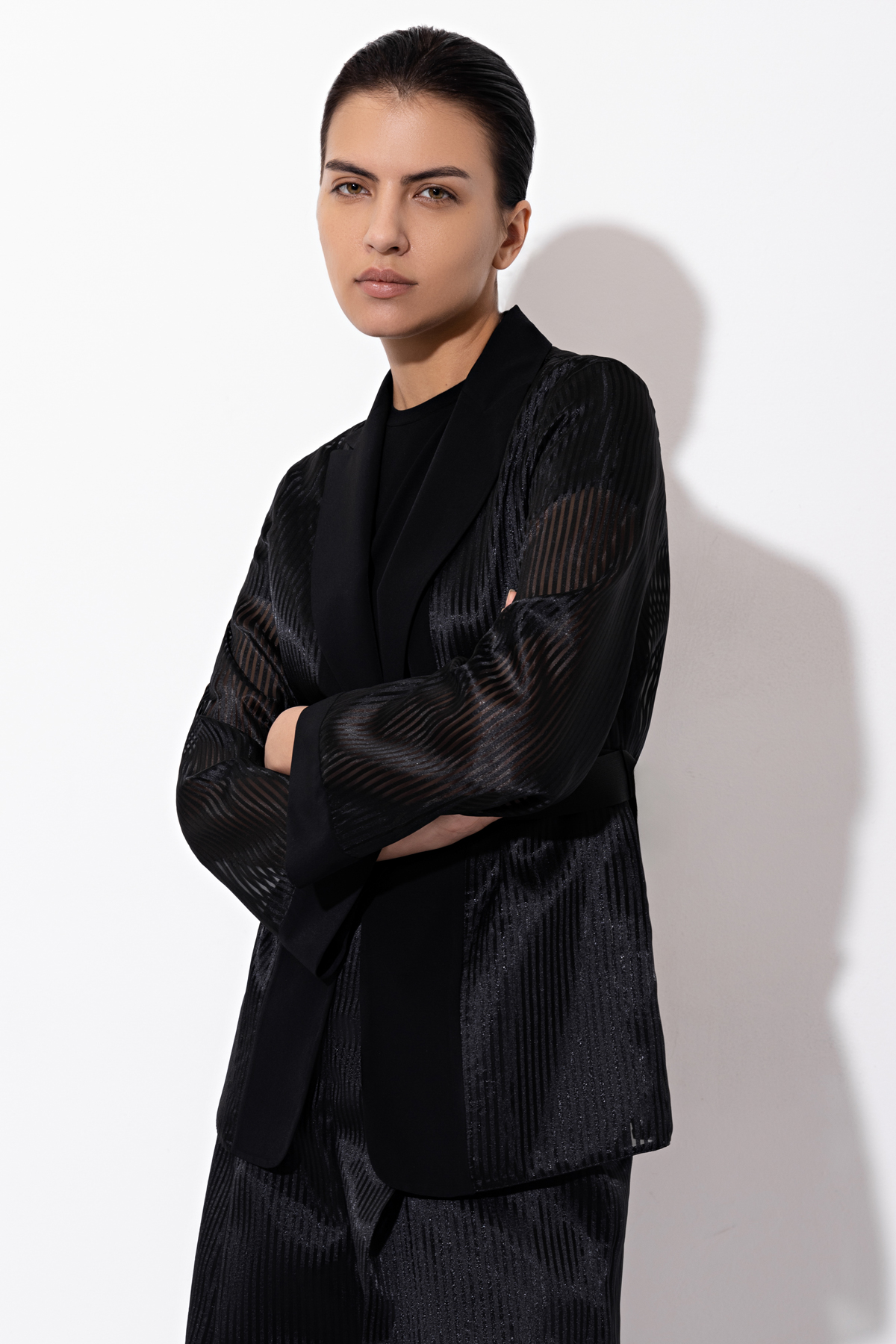 Жакет VASSA&Co, пол женский, цвет черный, фото №8