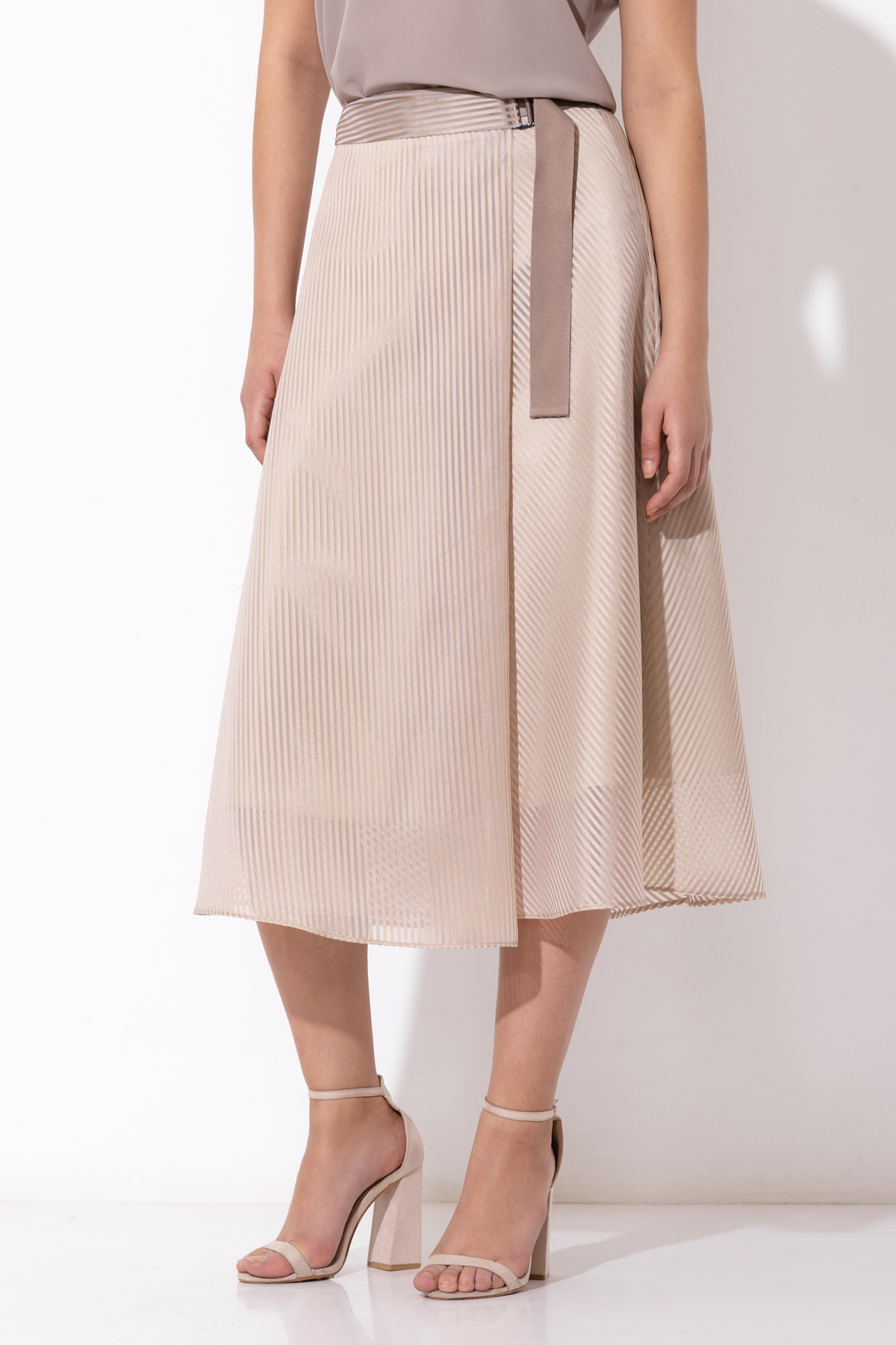 Юбка VASSA&Co, пол женский, цвет бежевый, фото №4