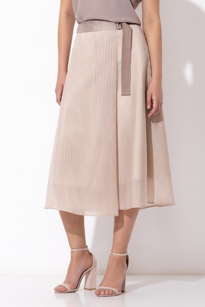 Юбка VASSA&Co, пол женский, цвет бежевый, фото №4
