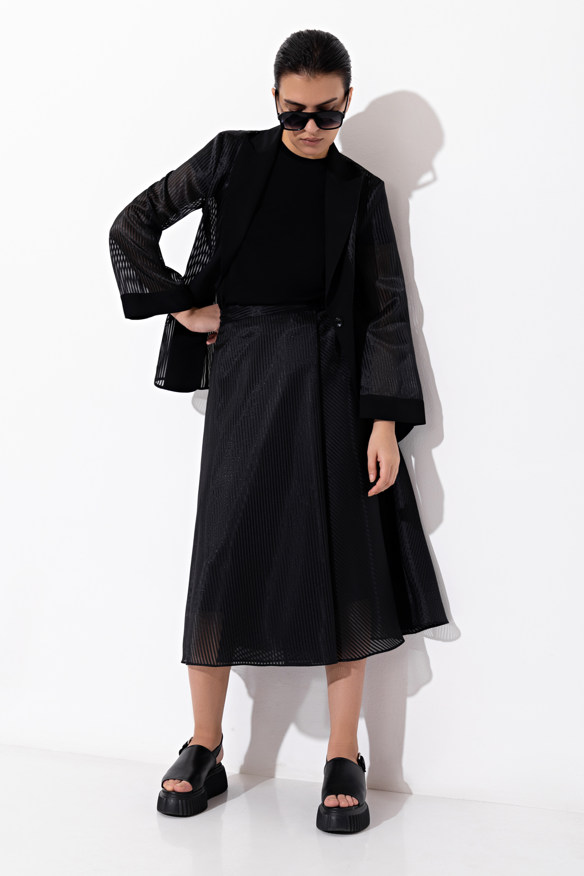 Юбка VASSA&Co, пол женский, цвет черный, фото №2