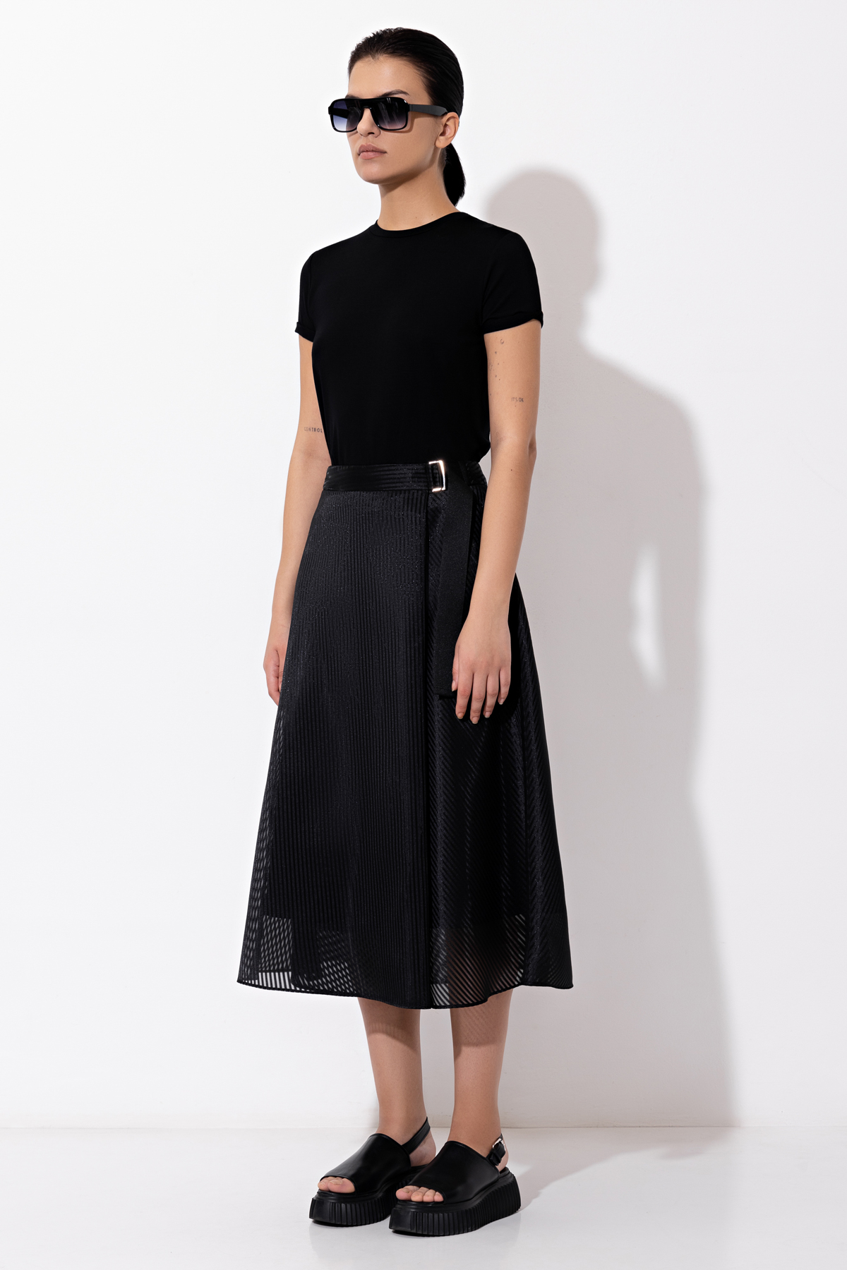 Юбка VASSA&Co, пол женский, цвет черный, фото №3