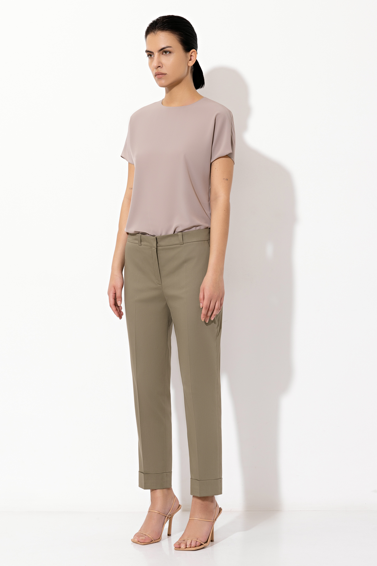 Брюки VASSA&Co, пол женский, цвет зеленый, фото №2