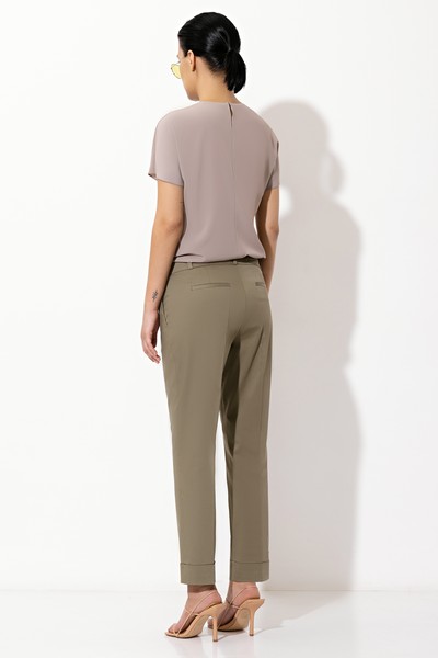 Брюки VASSA&Co, пол женский, цвет зеленый, фото №3