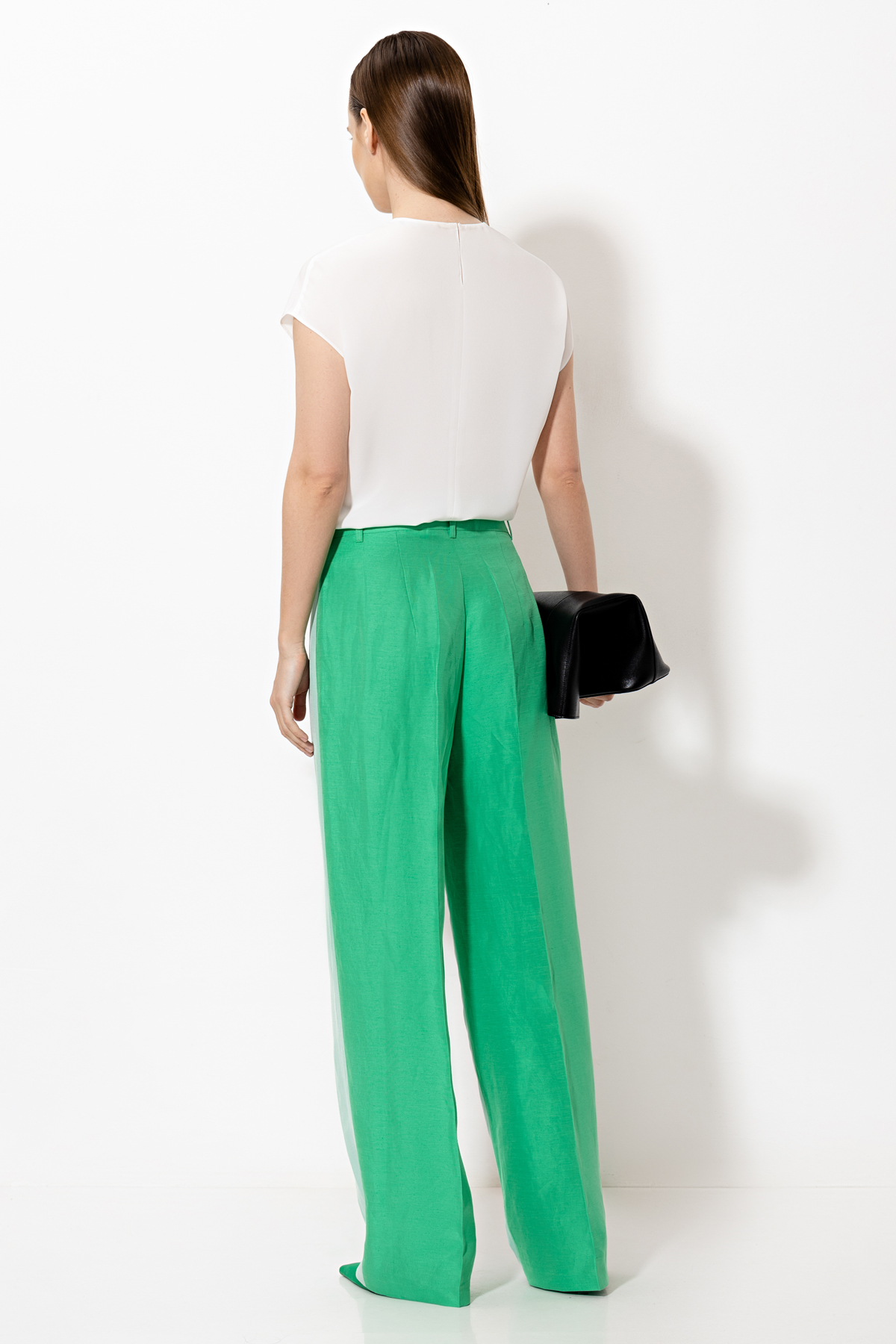 Брюки VASSA&Co, пол женский, цвет голубой, фото №5