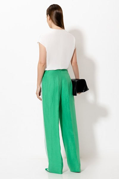 Брюки VASSA&Co, пол женский, цвет голубой, фото №5