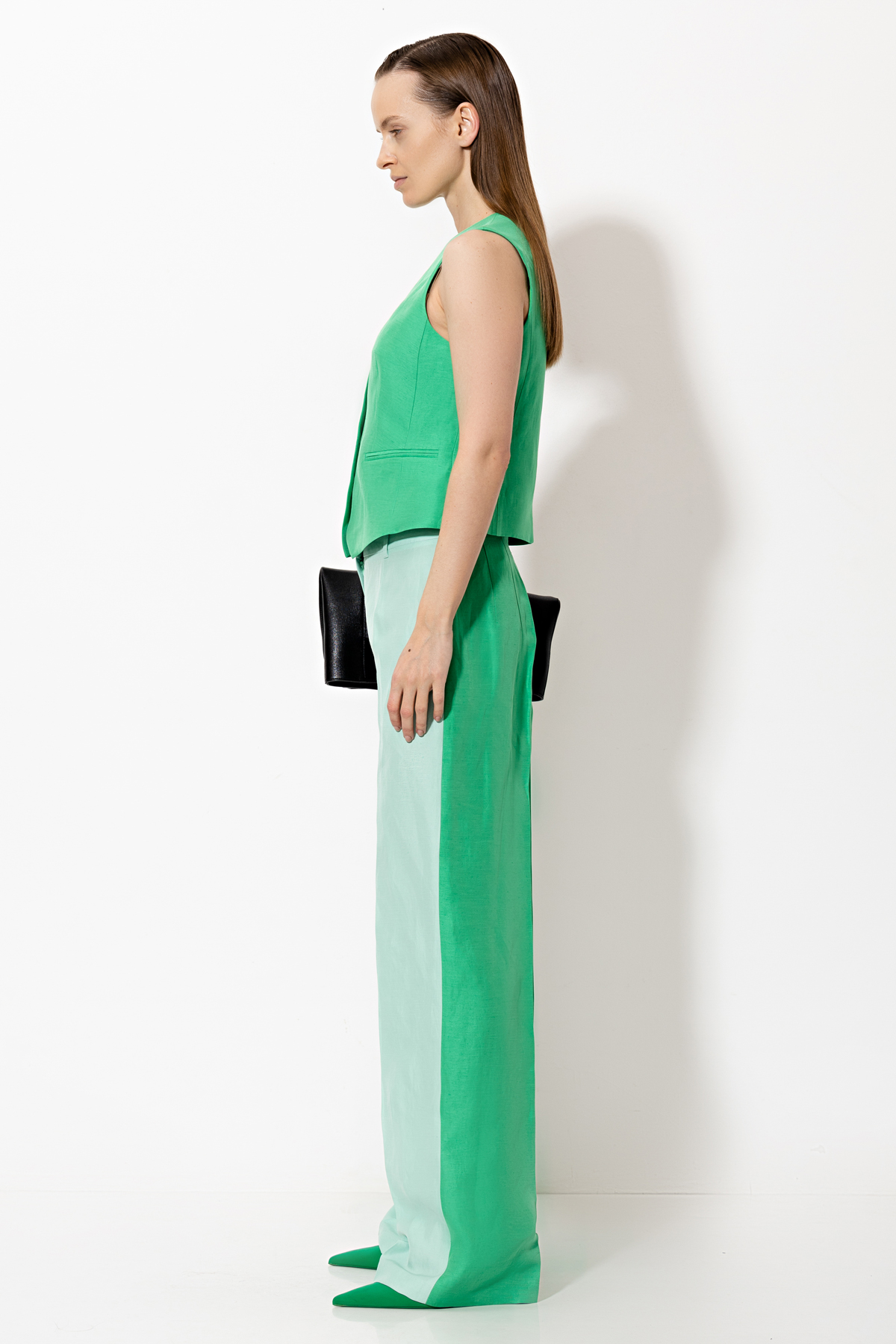 Брюки VASSA&Co, пол женский, цвет голубой, фото №4