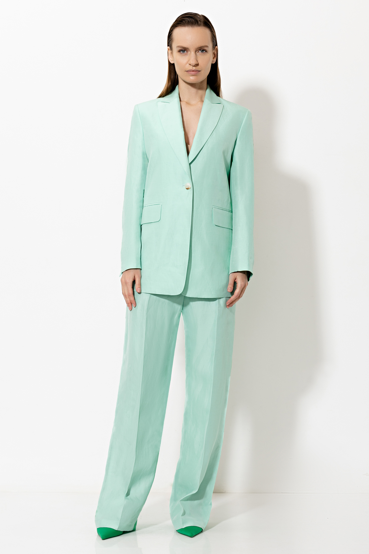 Жакет VASSA&Co, пол женский, цвет голубой, фото №2