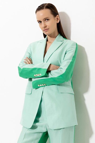 Jacket VASSA&Co, пол female, цвет голубой, фото №3