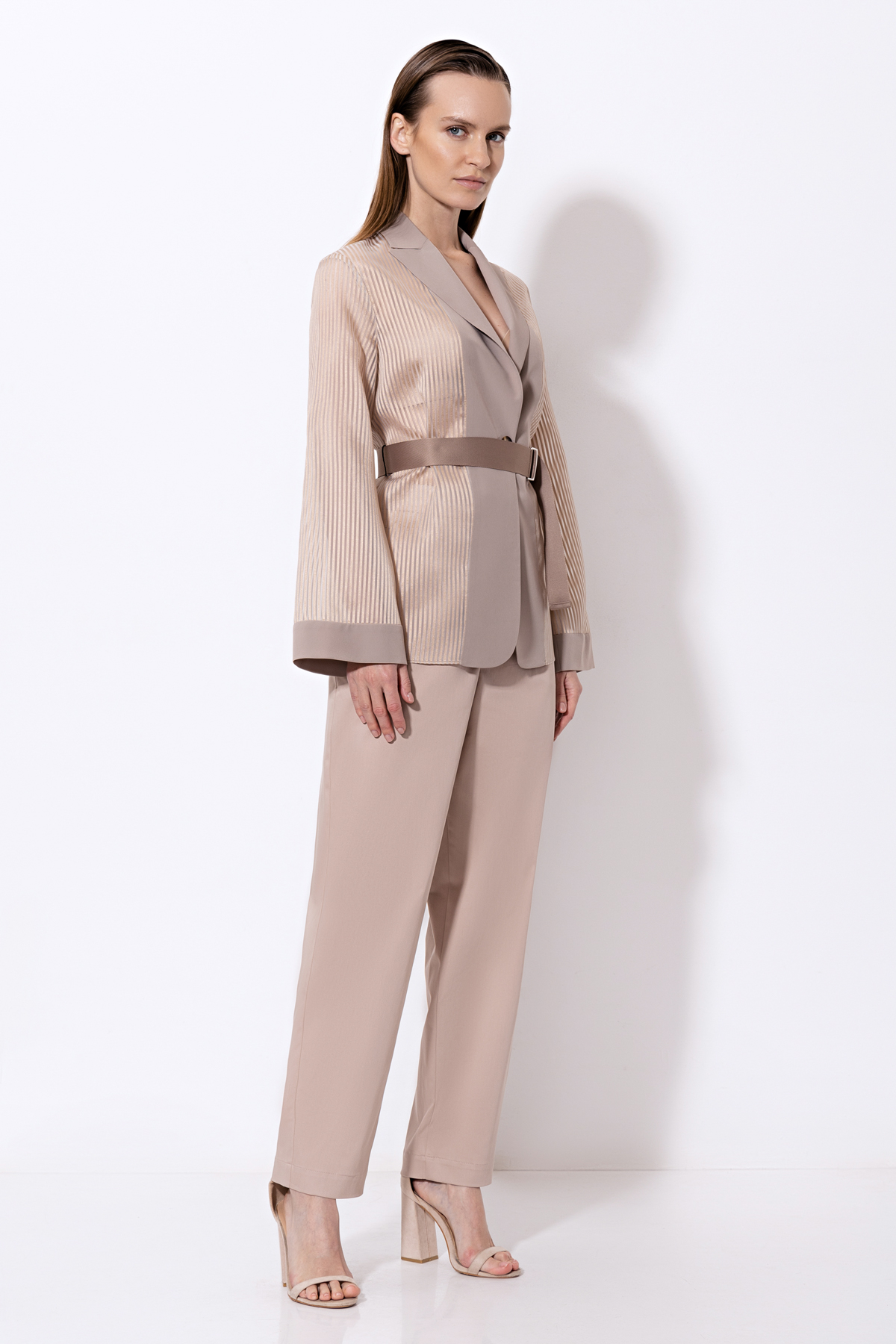 Жакет VASSA&Co, пол женский, цвет бежевый, фото №5