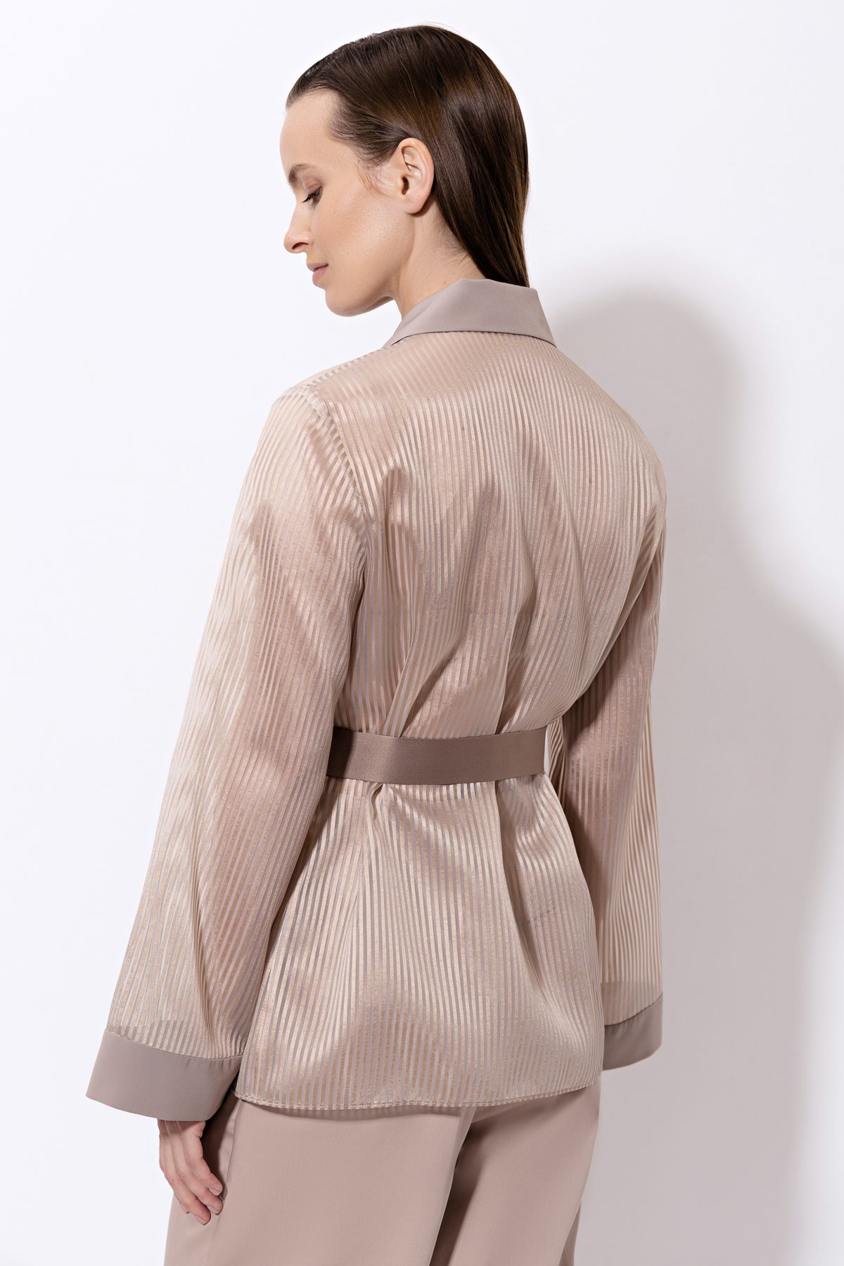 Жакет VASSA&Co, пол женский, цвет бежевый, фото №6