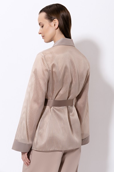 Жакет VASSA&Co, пол женский, цвет бежевый, фото №6