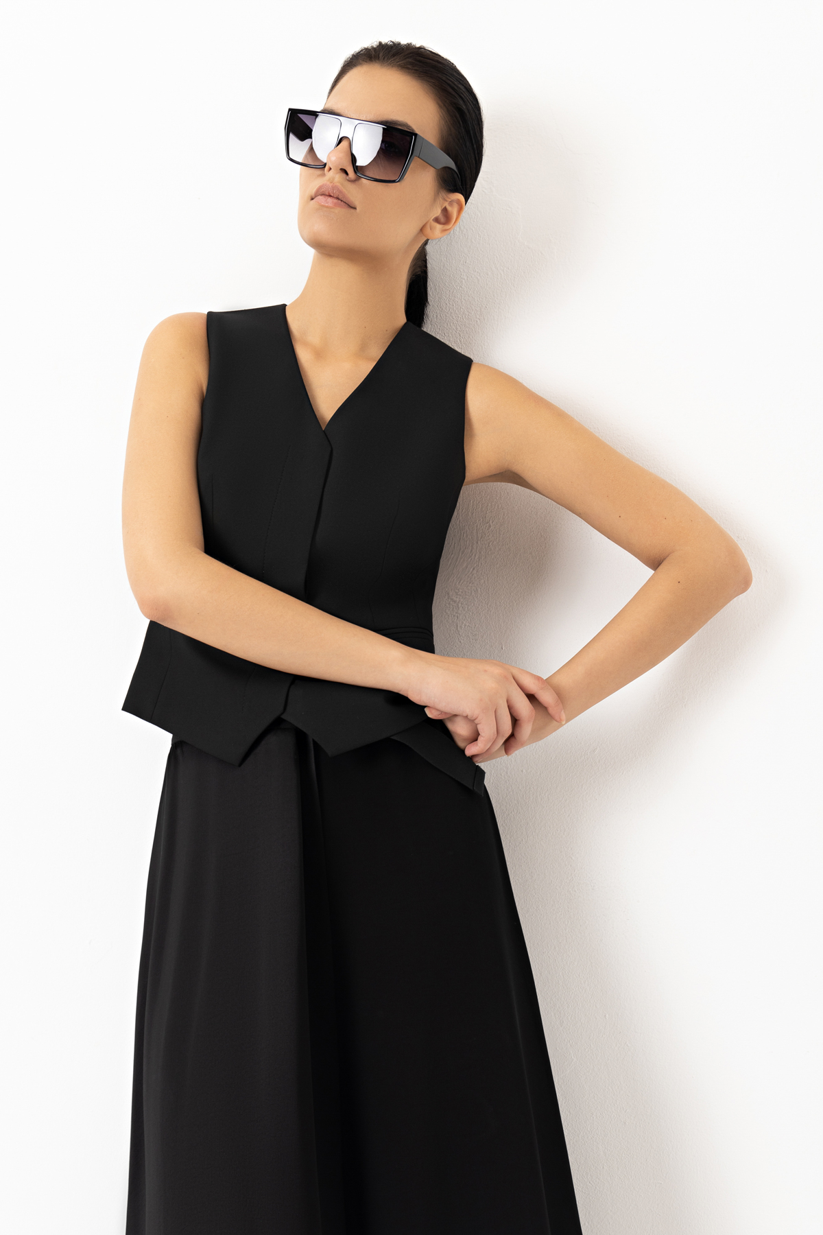 Жилет VASSA&Co, пол женский, цвет черный, фото №3