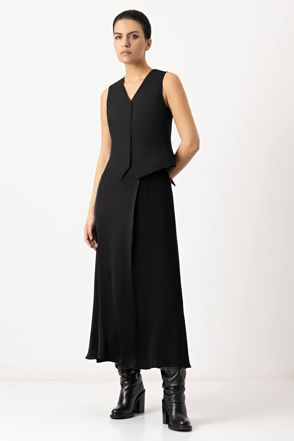 Жилет VASSA&Co, пол женский, цвет черный, фото №5