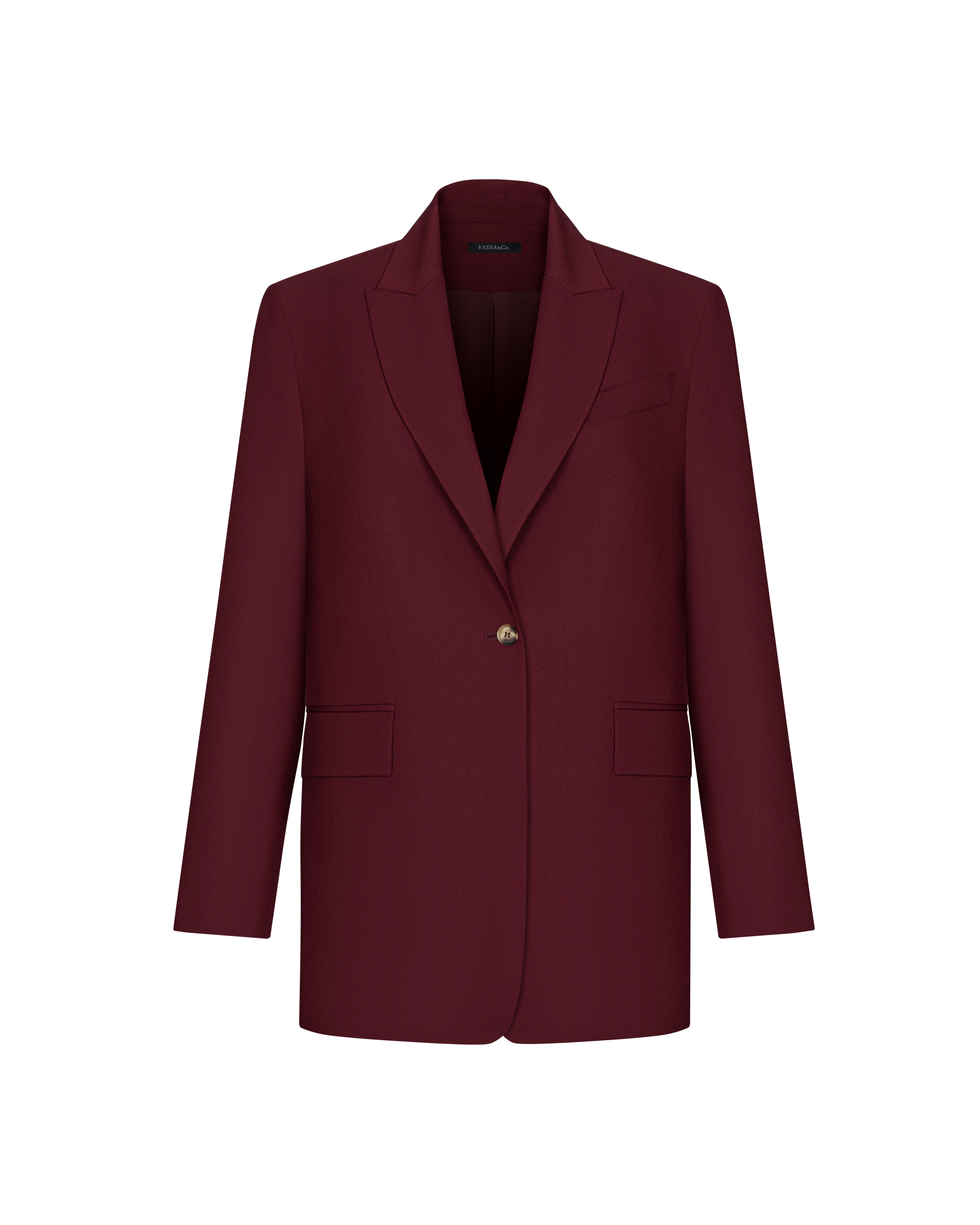 Однобортный жакет VASSA&Co, пол женский, цвет красный, фото №6