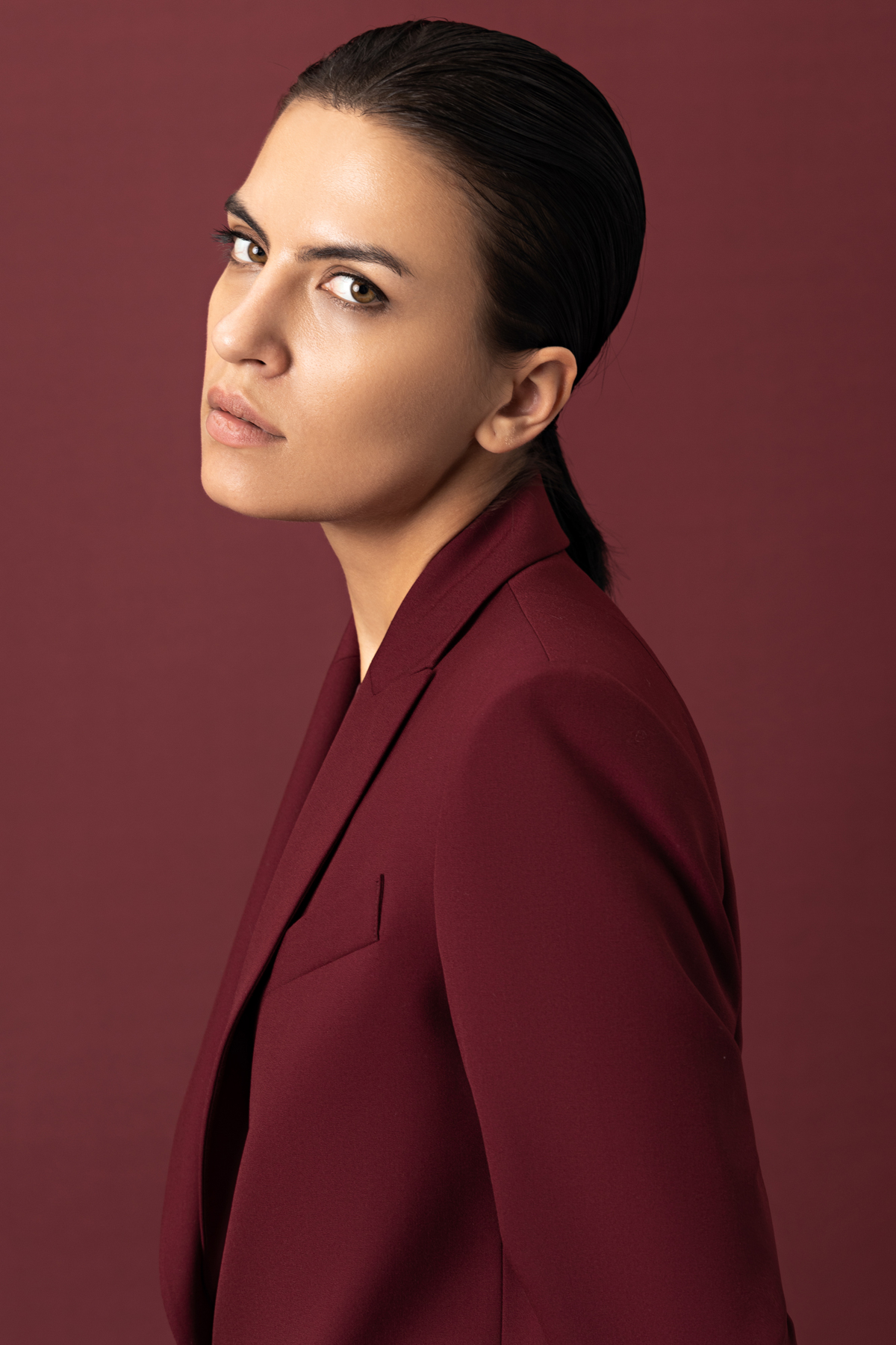 Однобортный жакет VASSA&Co, пол женский, цвет красный, фото №2