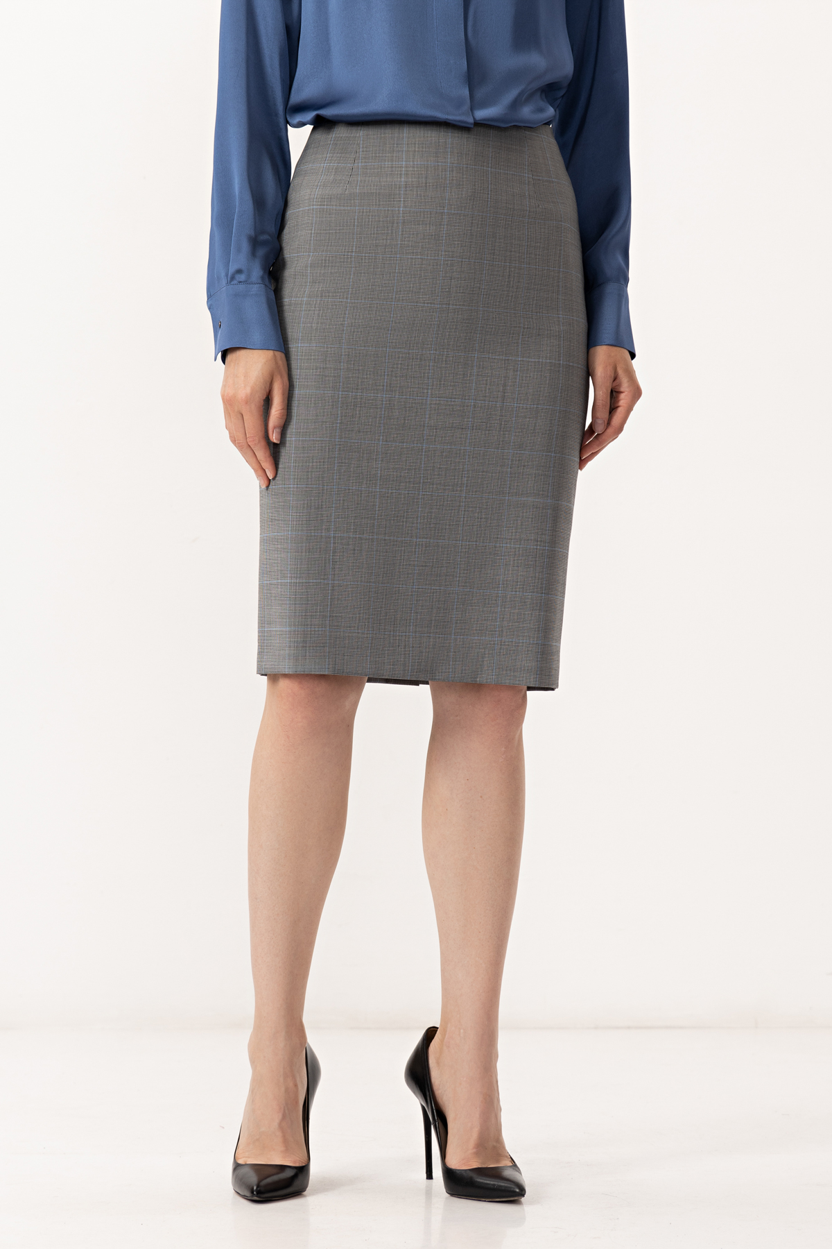 Юбка VASSA&Co, пол женский, цвет серый, фото №8