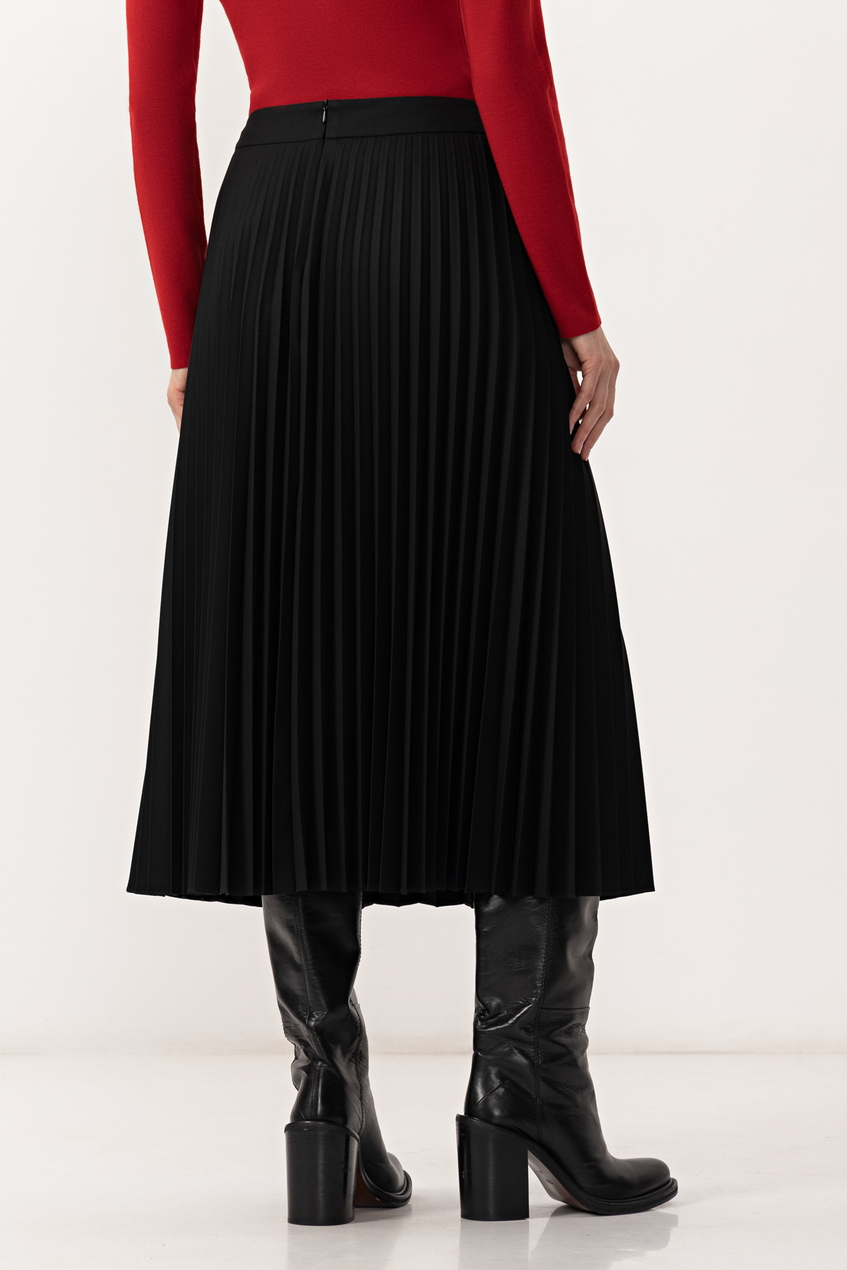 Юбка гофре VASSA&Co, пол женский, цвет черный, фото №2