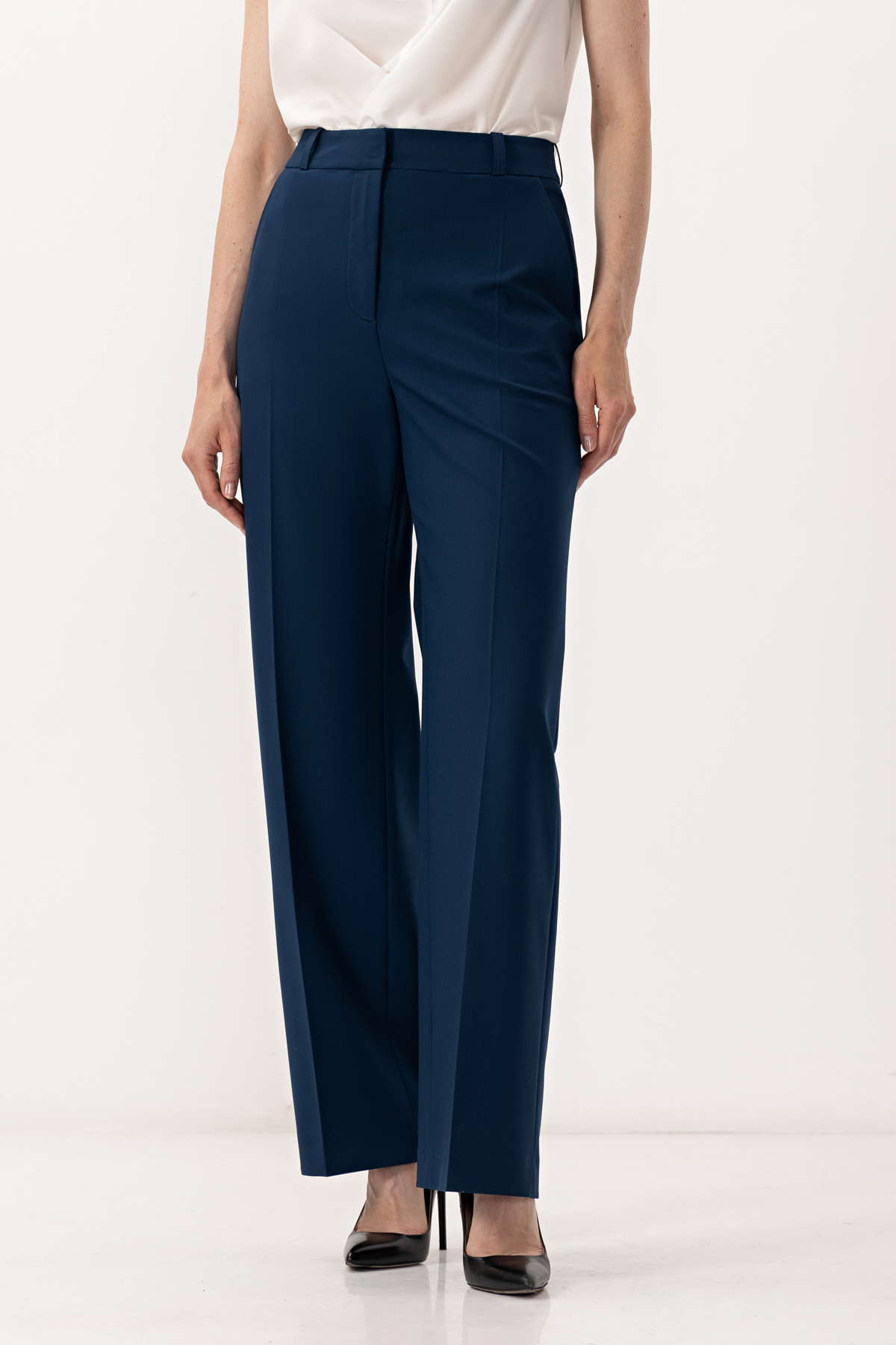 Брюки VASSA&Co, пол женский, цвет синий, фото №3