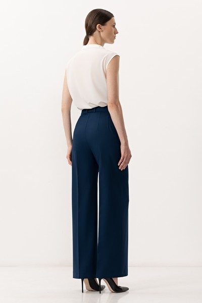 Брюки VASSA&Co, пол женский, цвет синий, фото №4