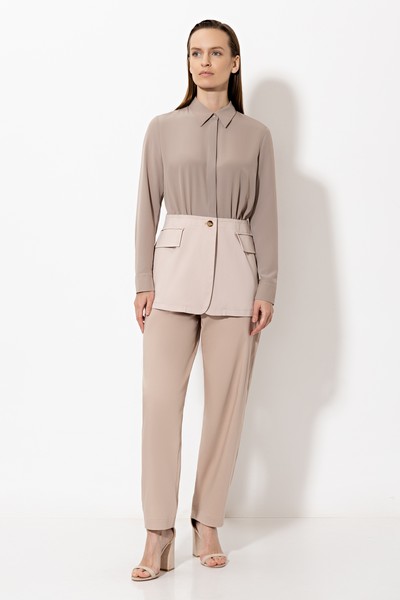 Blouse VASSA&Co, пол female, цвет бежевый, фото №4