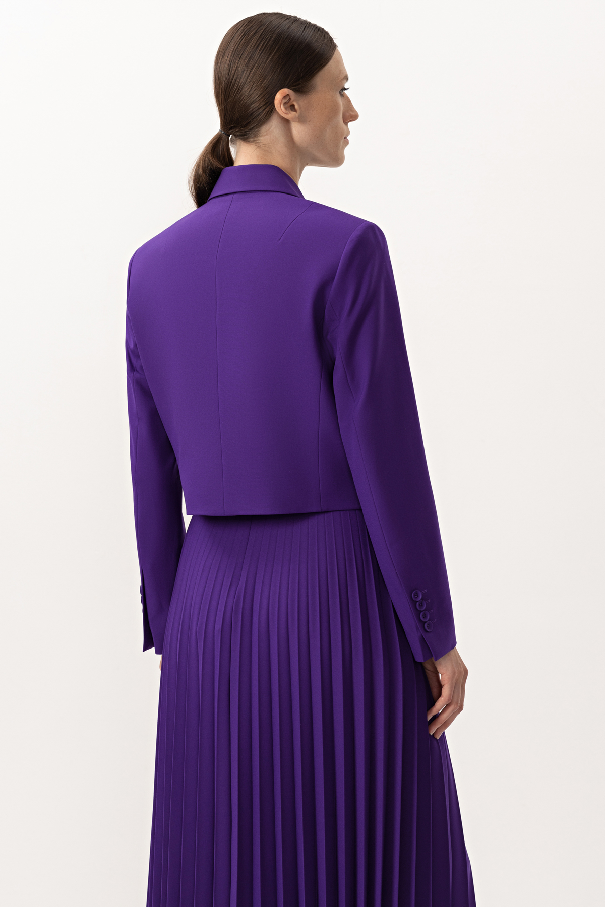 Укороченный жакет VASSA&Co, пол женский, цвет фиолетовый, фото №3