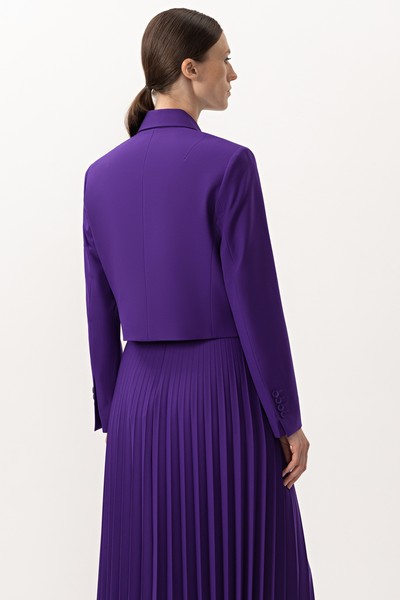 Укороченный жакет VASSA&Co, пол женский, цвет фиолетовый, фото №3