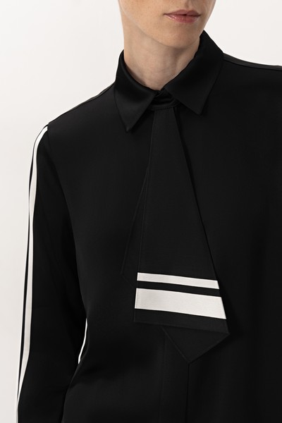 Блузка VASSA&Co, пол женский, цвет черный, фото №4