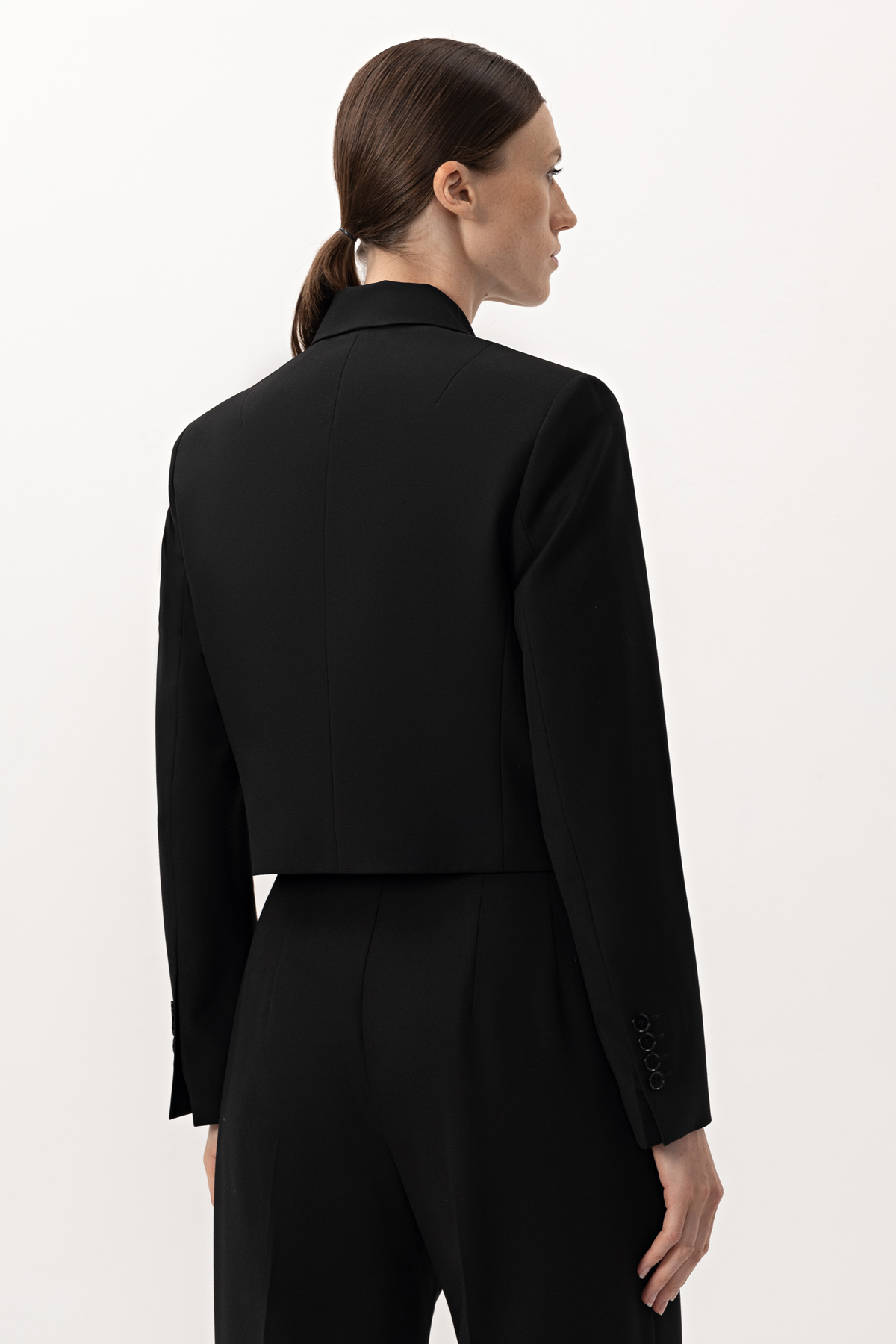 Укороченный жакет VASSA&Co, пол женский, цвет черный, фото №7
