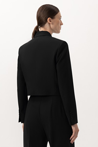 Укороченный жакет VASSA&Co, пол женский, цвет черный, фото №7