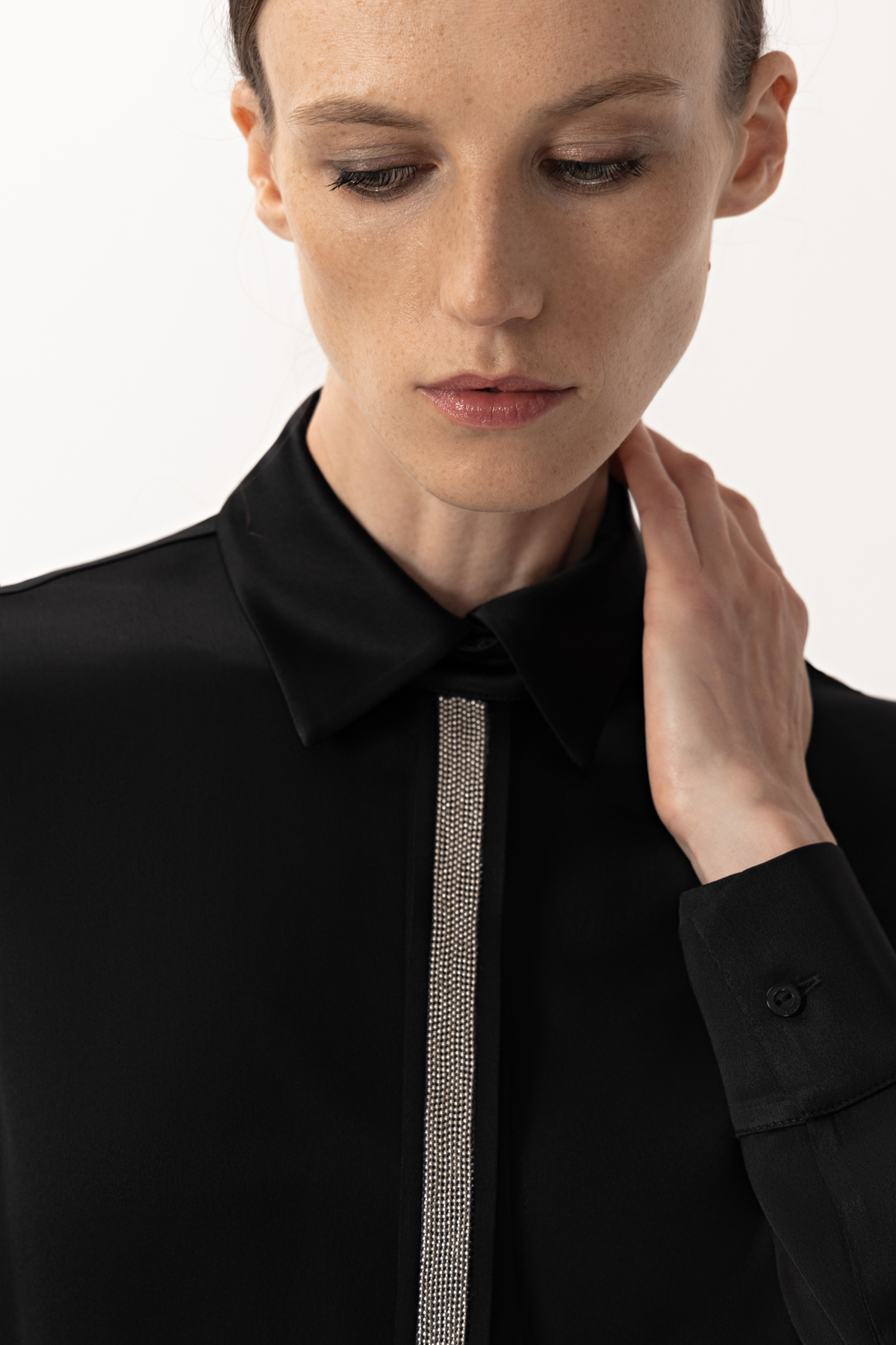 Blouse VASSA&Co, пол female, цвет black, фото №6