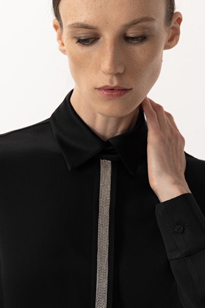 Blouse VASSA&Co, пол female, цвет black, фото №6