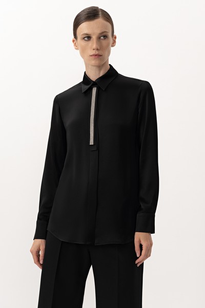 Blouse VASSA&Co, пол female, цвет black, фото №5