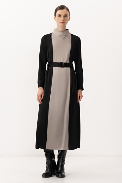 Платье VASSA&Co, пол женский, цвет серый, фото №4