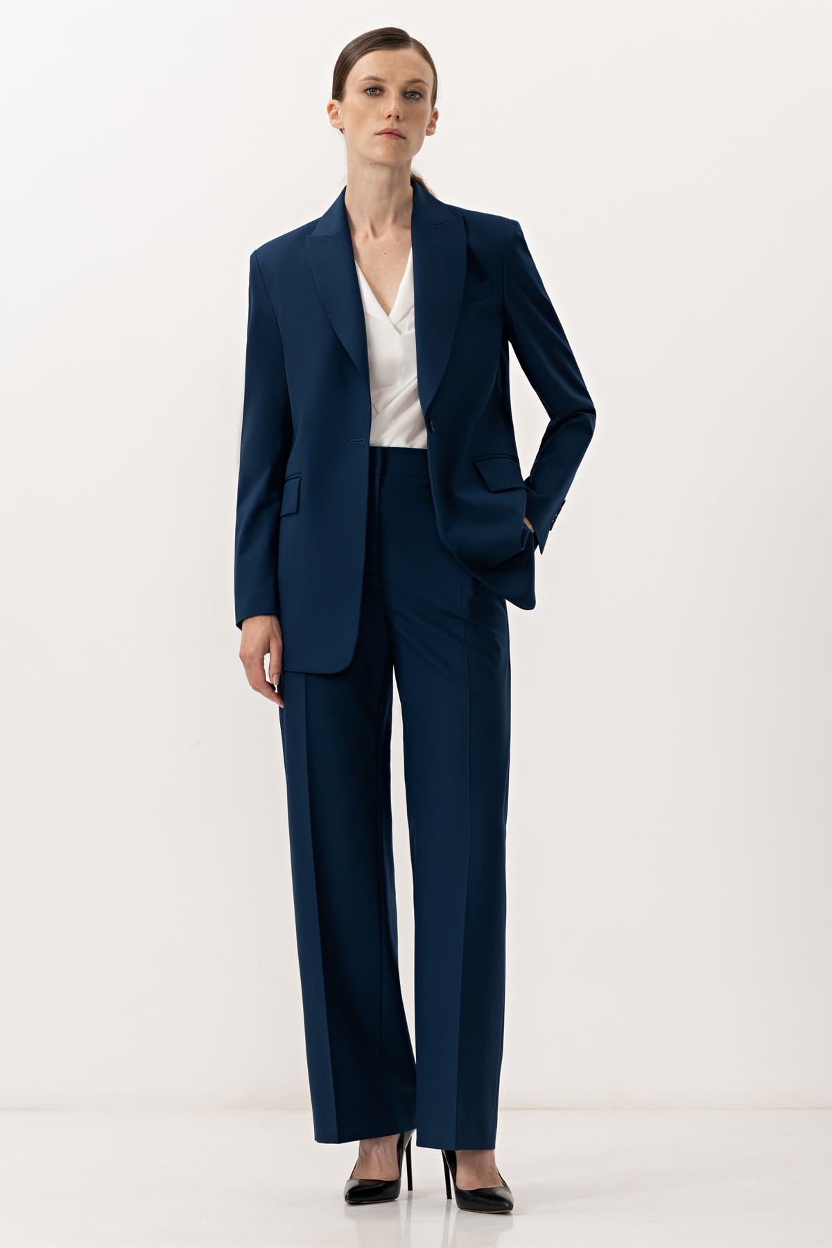 Брюки VASSA&Co, пол женский, цвет синий, фото №2