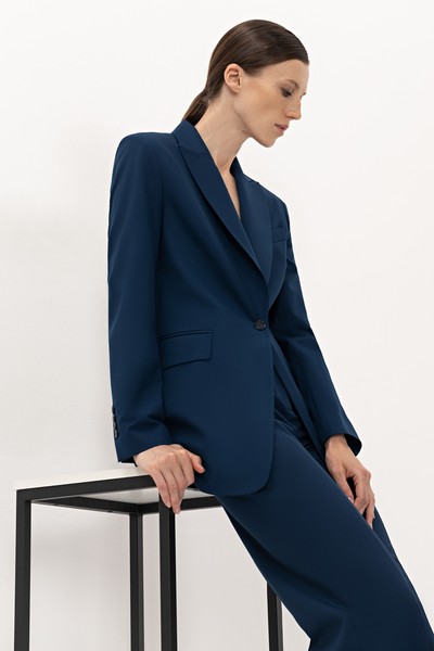 Жакет VASSA&Co, пол женский, цвет синий, фото №4