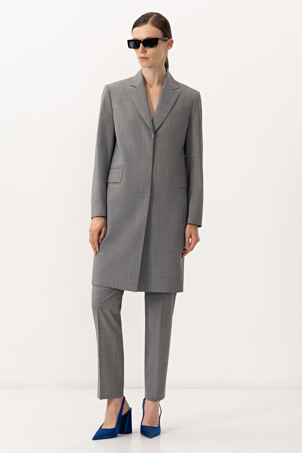 Брюки VASSA&Co, пол женский, цвет серый, фото №5