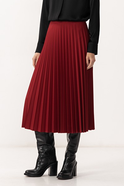 Юбка гофре VASSA&Co, пол женский, цвет красный, фото №5