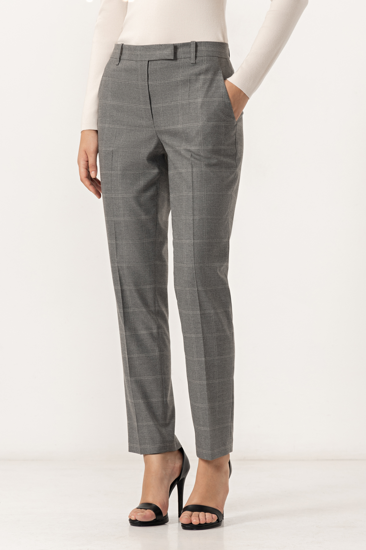 Брюки VASSA&Co, пол женский, цвет серый, фото №3