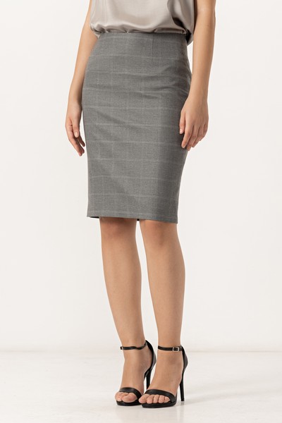 Юбка-карандаш VASSA&Co, пол женский, цвет серый, фото №6