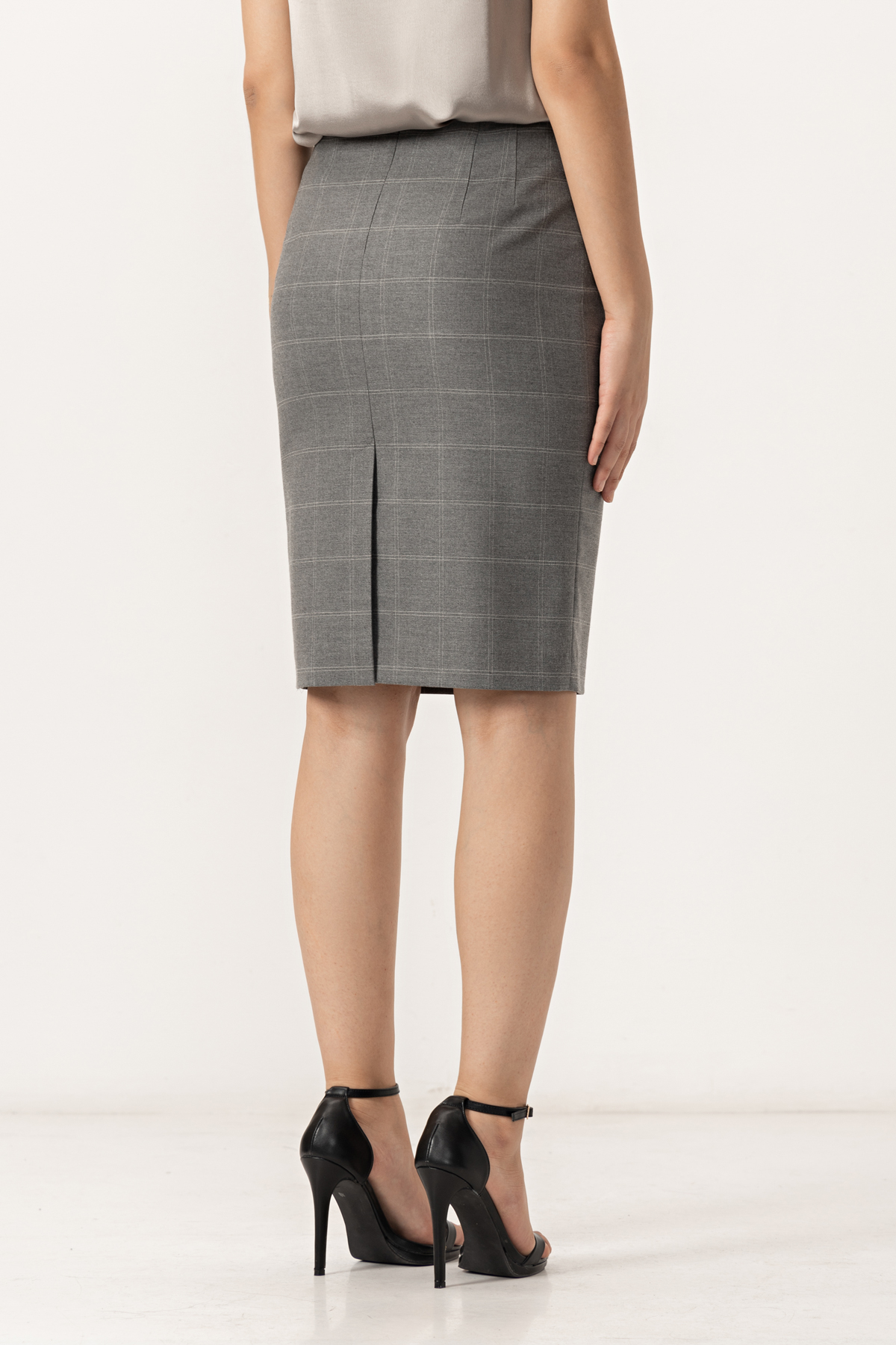 Юбка-карандаш VASSA&Co, пол женский, цвет серый, фото №10