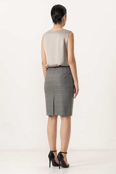 Юбка-карандаш VASSA&Co, пол женский, цвет серый, фото №8