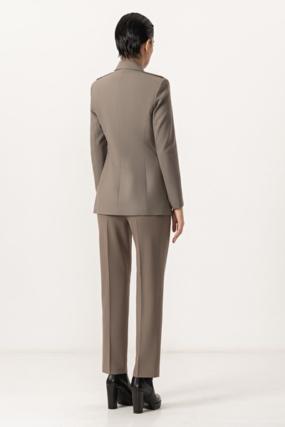 Жакет с супатной застежкой VASSA&Co, пол женский, цвет коричневый, фото №5