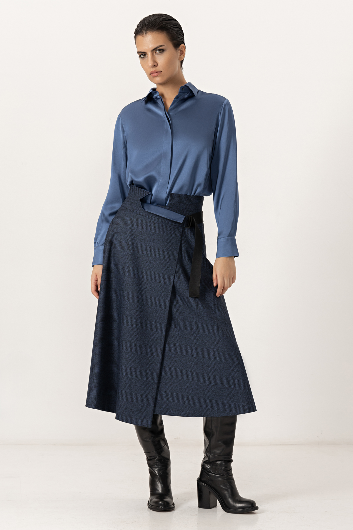 Юбка VASSA&Co, пол женский, цвет синий, фото №4