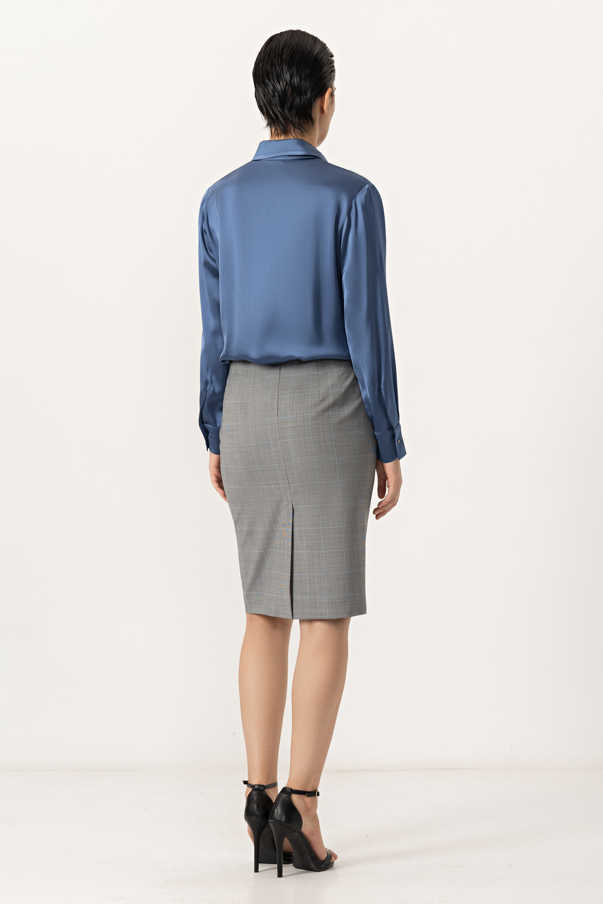 Юбка VASSA&Co, пол женский, цвет серый, фото №10