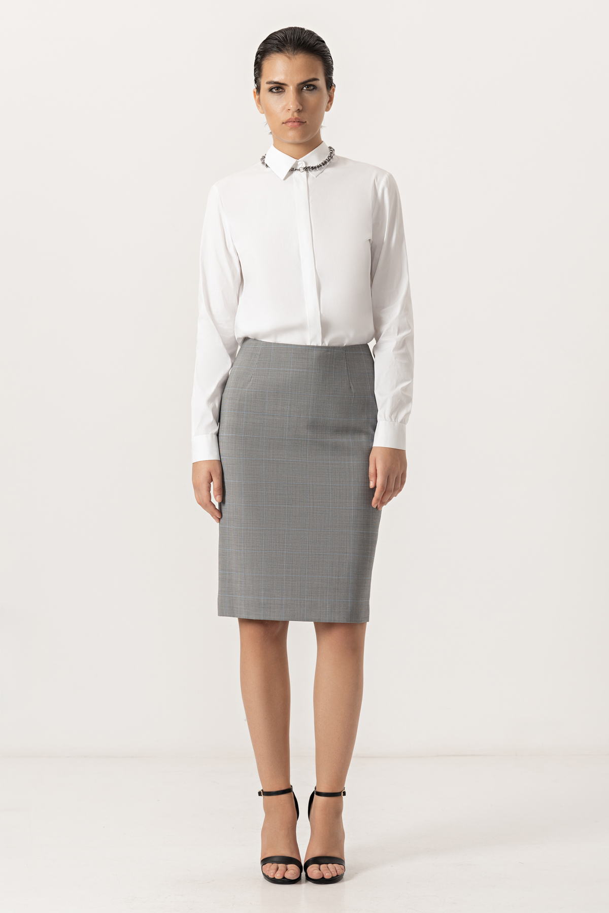 Юбка VASSA&Co, пол женский, цвет серый, фото №6