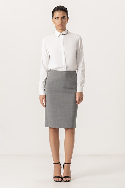 Юбка VASSA&Co, пол женский, цвет серый, фото №6