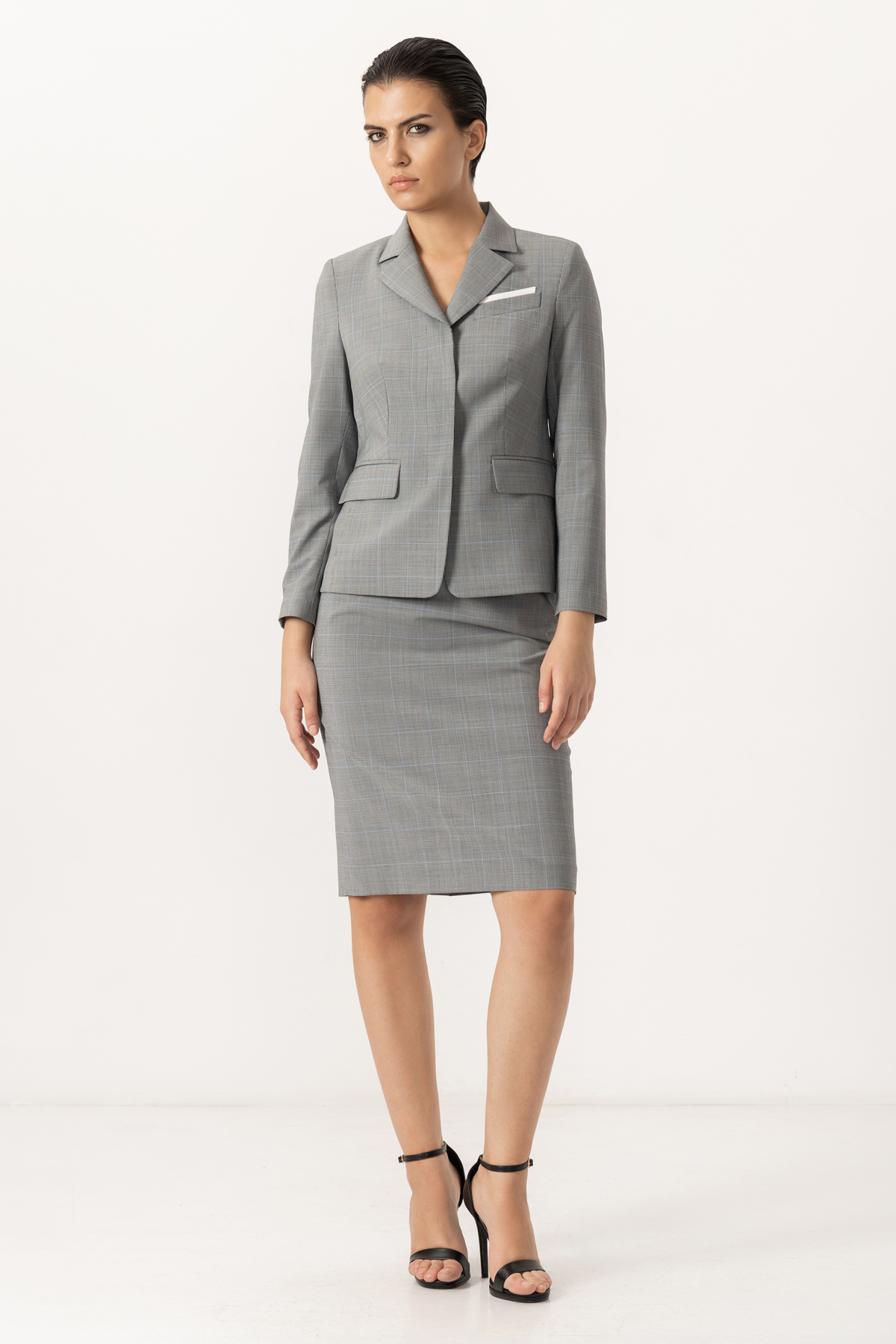 Жакет VASSA&Co, пол женский, цвет серый, фото №3