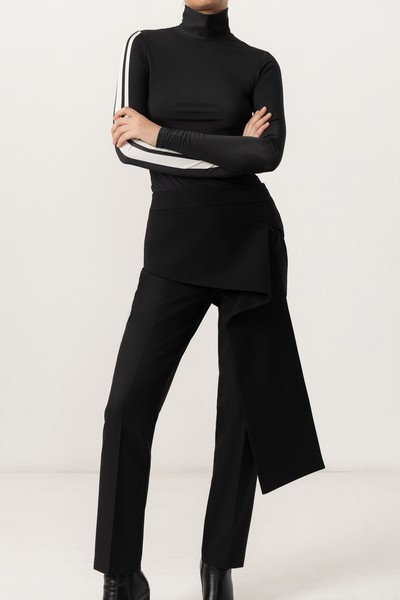 Асимметричный пояс VASSA&Co, пол женский, цвет черный, фото №9