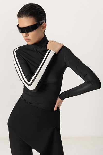 Асимметричный пояс VASSA&Co, пол женский, цвет черный, фото №3